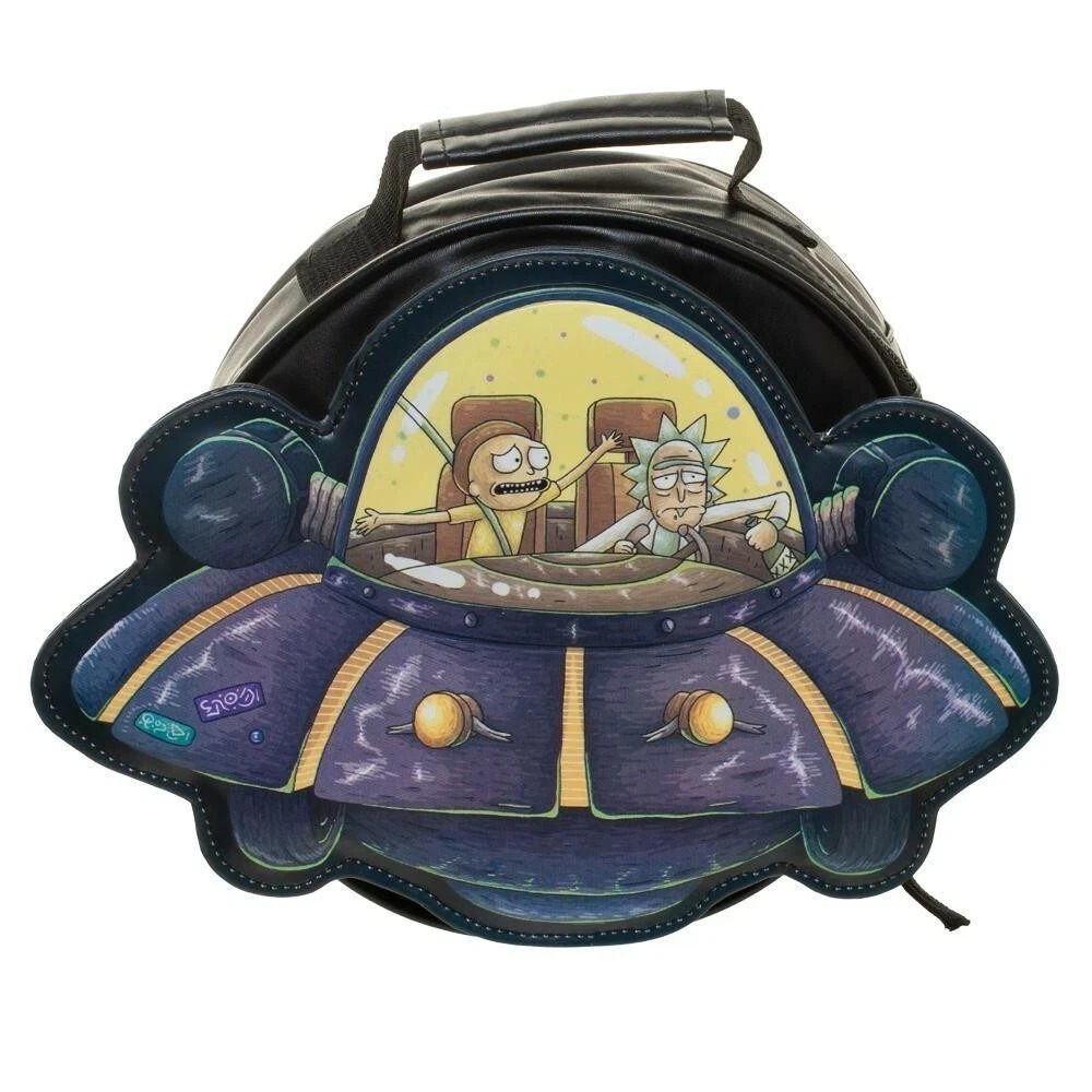 Bioworld Audlt Swim Space Ship Rick and Morty Lunch Box Bag Container